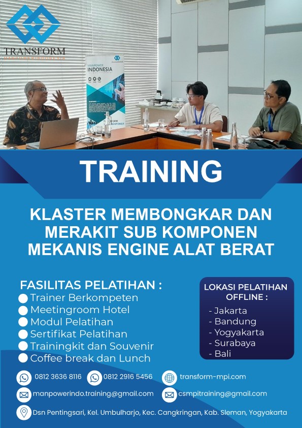 Training Klaster Membongkar dan Merakit Sub Komponen Mekanis Engine Alat Berat
