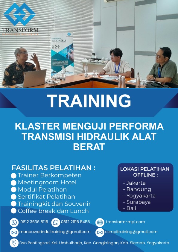 Training Klaster Menguji Performa Transmisi Hidraulik Alat Berat