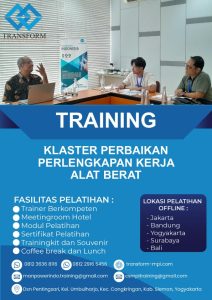 Training Klaster Perbaikan Perlengkapan Kerja Alat Berat