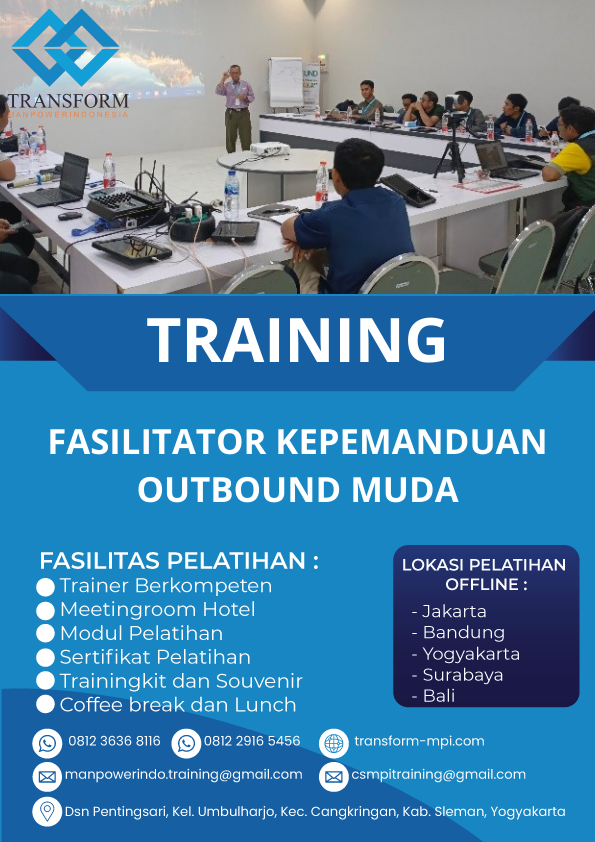 TRAINING FASILITATOR KEPEMANDUAN OUTBOUND MUDA