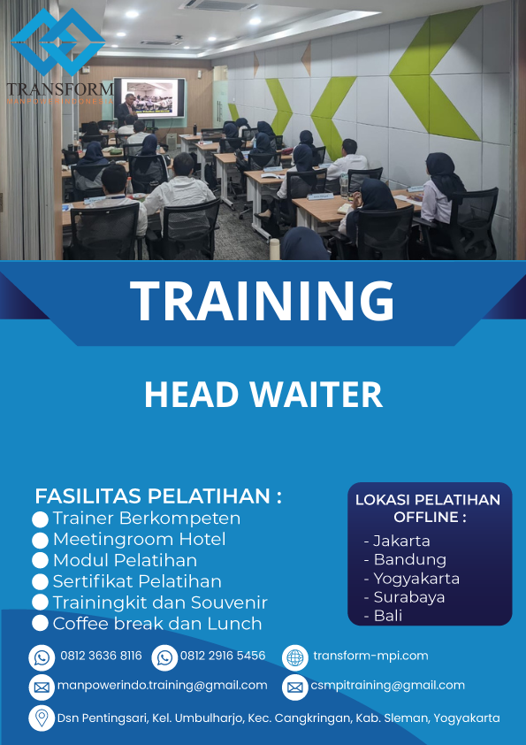 TRAINING HEAD WAITER
