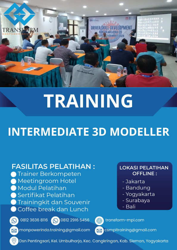TRAINING INTERMEDIATE 3D MODELLER