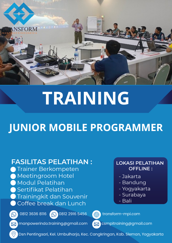TRAINING JUNIOR MOBILE PROGRAMMER