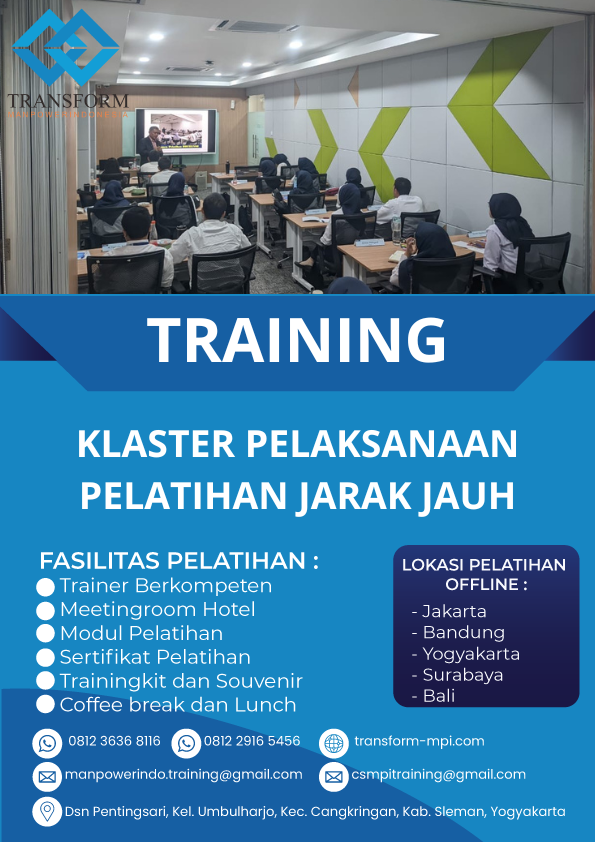 TRAINING KLASTER PELAKSANAAN PELATIHAN JARAK JAUH
