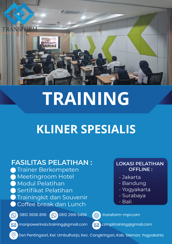 TRAINING KLINER SPESIALIS