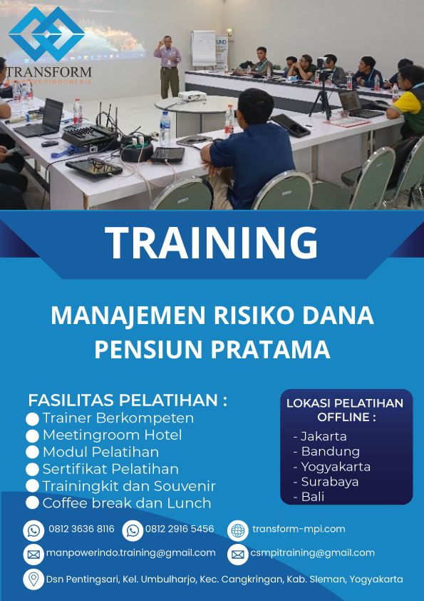 TRAINING MANAJEMEN RISIKO DANA PENSIUN PRATAMA