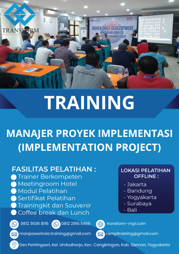 TRAINING MANAJER PROYEK IMPLEMENTASI (IMPLEMENTATION PROJECT)