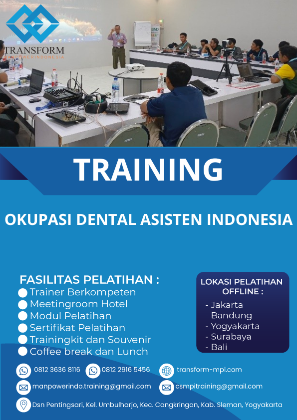 TRAINING OKUPASI DENTAL ASISTEN INDONESIA