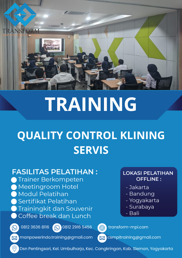 TRAINING QUALITY CONTROL KLINING SERVIS