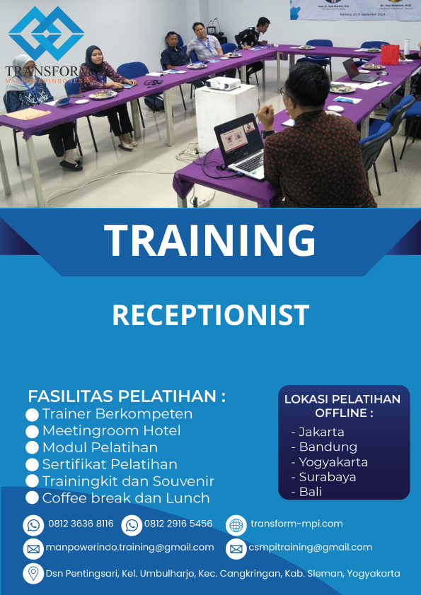 TRAINING RECEPTIONIST