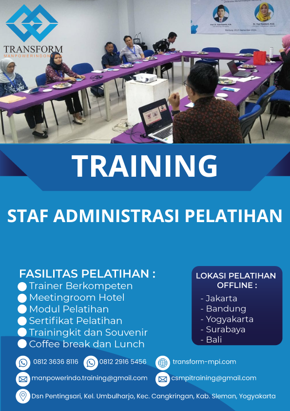 TRAINING STAF ADMINISTRASI PELATIHAN