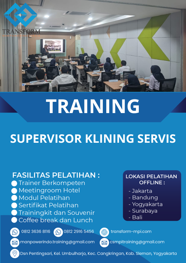 TRAINING SUPERVISOR KLINING SERVIS