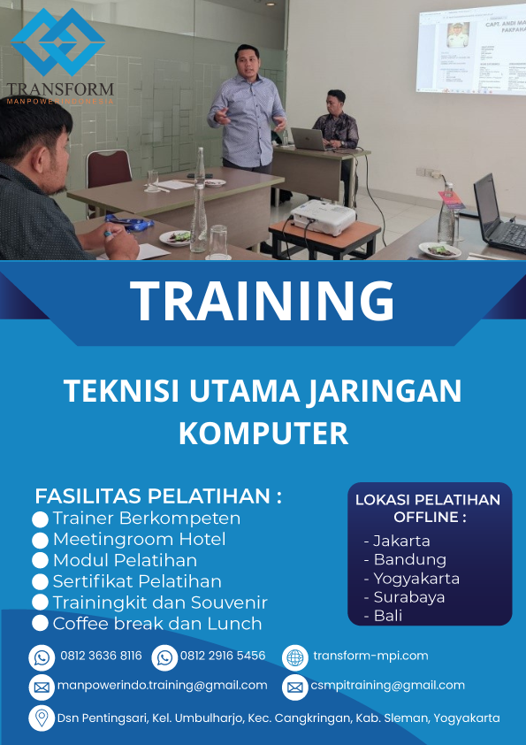 TRAINING TEKNISI UTAMA JARINGAN KOMPUTER