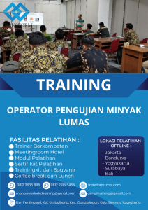 TRAINING OPERATOR PENGUJIAN MINYAK LUMAS