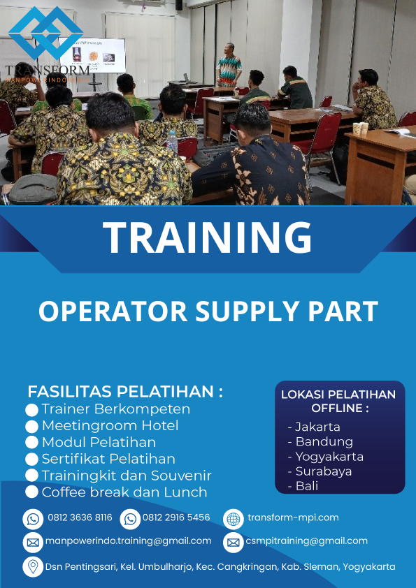 TRAINING OPERATOR SUPPLY PART