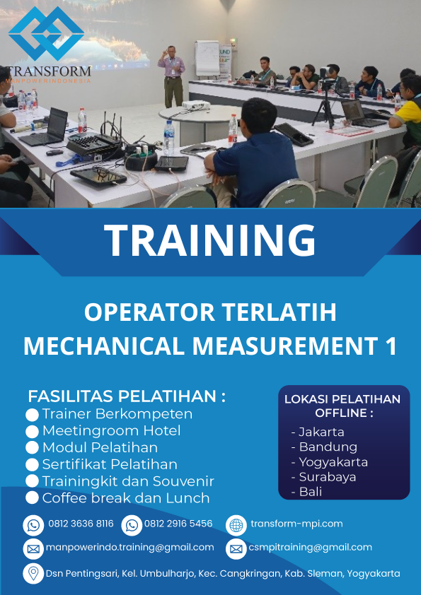 TRAINING OPERATOR TERLATIH MECHANICAL MEASUREMENT 1