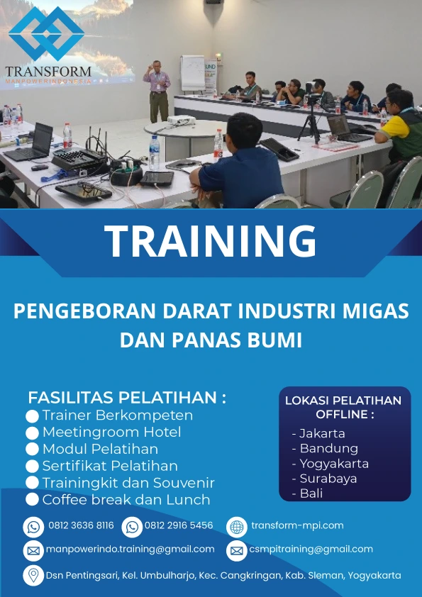 TRAINING PENGEBORAN DARAT INDUSTRI MIGAS DAN PANAS BUMI