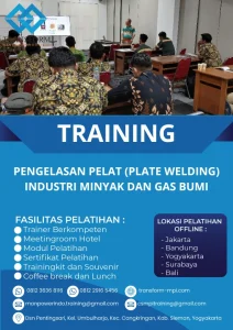 TRAINING PENGELASAN PELAT (PLATE WELDING) INDUSTRI MINYAK DAN GAS BUMI
