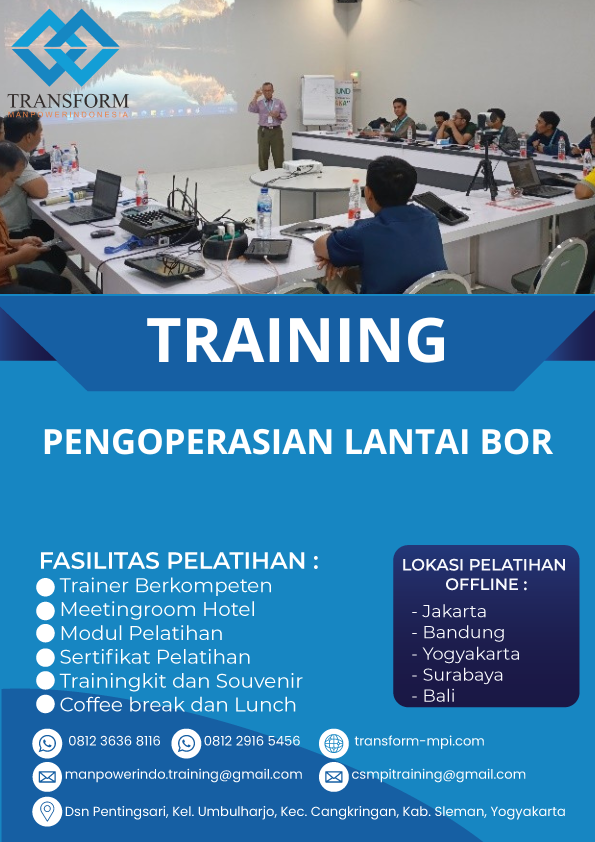 TRAINING PENGOPERASIAN LANTAI BOR