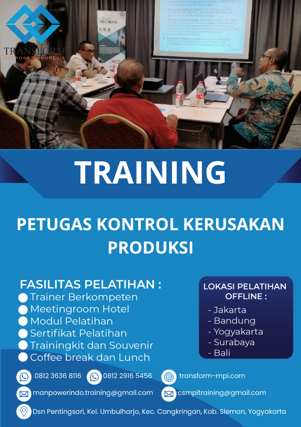 TRAINING PETUGAS KONTROL KERUSAKAN PRODUKSI
