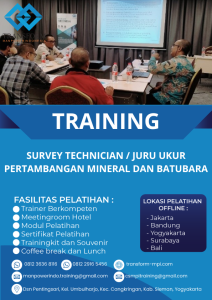 TRAINING SURVEY TECHNICIAN / JURU UKUR PERTAMBANGAN MINERAL DAN BATUBARA