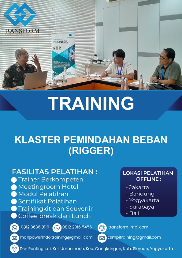 Training Klaster Pemindahan Beban (Rigger)