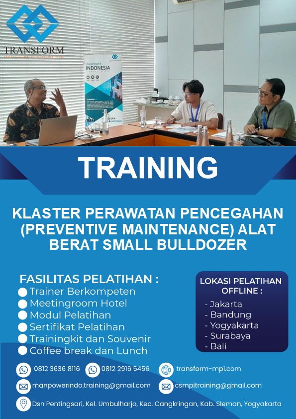 Training Klaster Perawatan Pencegahan (Preventive Maintenance) Alat Berat Small Bulldozer