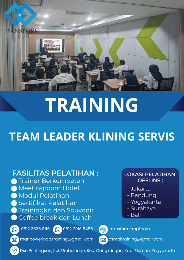 TRAINING TEAM LEADER KLINING SERVIS