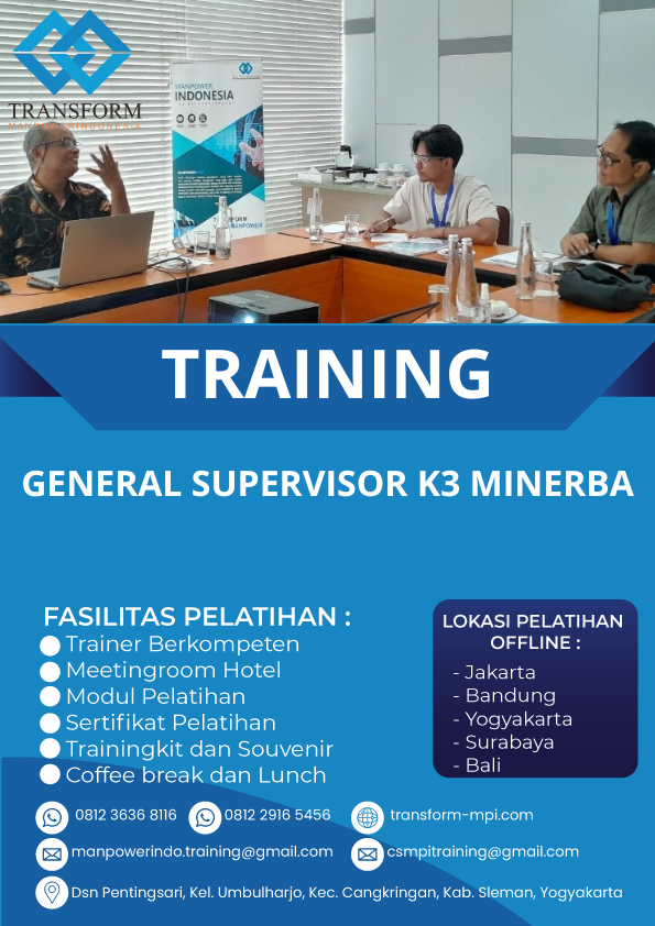 TRAINING GENERAL SUPERVISOR K3 MINERBA